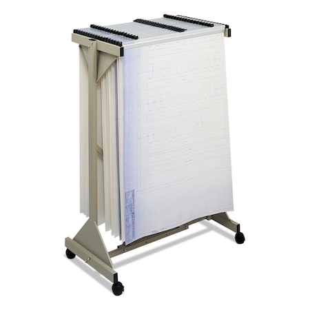Safco Mobile Plan Center Sheet Rack, 18 Hangin, Sand, Steel, 20.5" D 5060